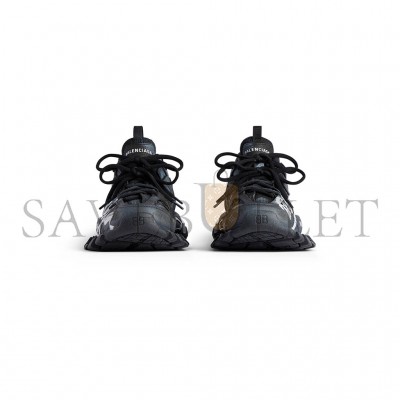BALENCIAGA WOMEN'S TRACK SIGNATURE SNEAKER IN BLACK WHITE 542023WTRHW1090
