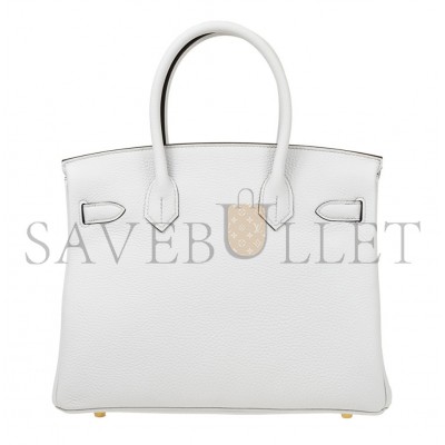 HERMES MASTER BIRKIN 25 TOGO LEATHER HOLY GRAIL BLUE GOLD BUCKLE BAG H028369CC08 (25*20*13cm)