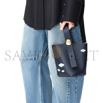 LOEWE MINI PEBBLE BUCKET IN NAPPA CALFSKIN AANBBBMX18 (16*16*19.5cm)