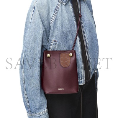 LOEWE PEBBLE POUCH IN SMOOTH CALFSKIN CANBSPPX01 (17*21.5*7cm)