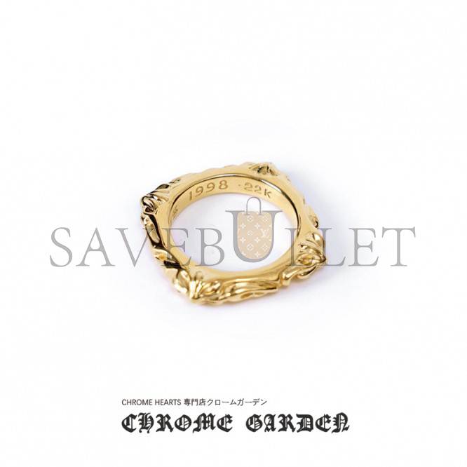 CHROME HEARTS 22K GOLD SBT BAND RING