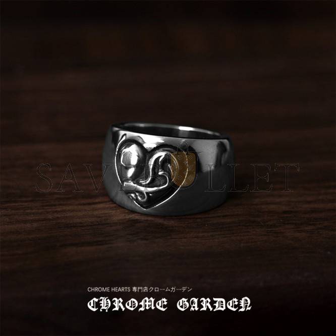 CHROME HEARTS HEART BAND RING