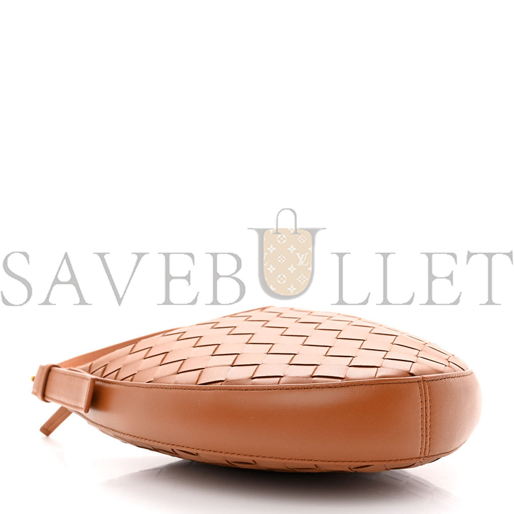 BOTTEGA VENETA NAPPA INTRECCIATO SMALL DROP SHOULDER BAG WOOD  (34*23*6cm)