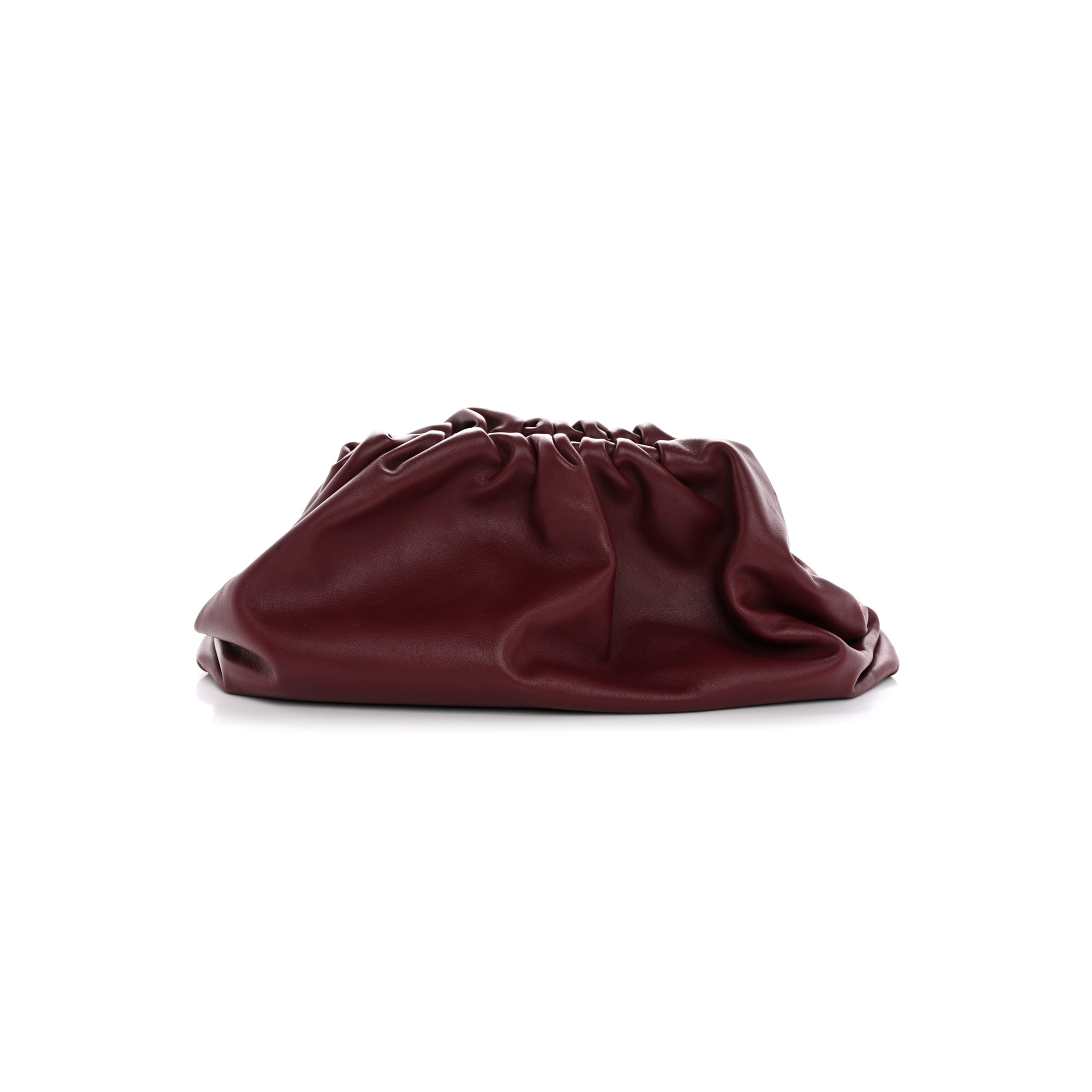 BOTTEGA VENETA SMOOTH BUTTER CALF THE POUCH OVERSIZED CLUTCH BORDEAUX (37*20*8cm)