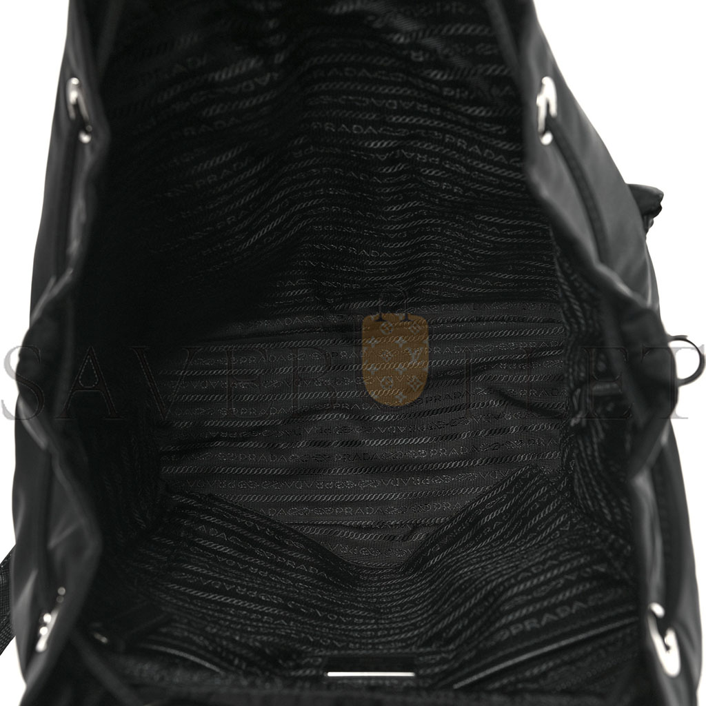 PRADA RE-NYLON TESSUTO SAFFIANO MEDIUM BACKPACK BLACK (29*28*15cm)