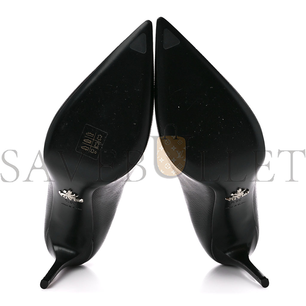 PRADA SAFFIANO VERNICE PUMPS 39.5 BLACK