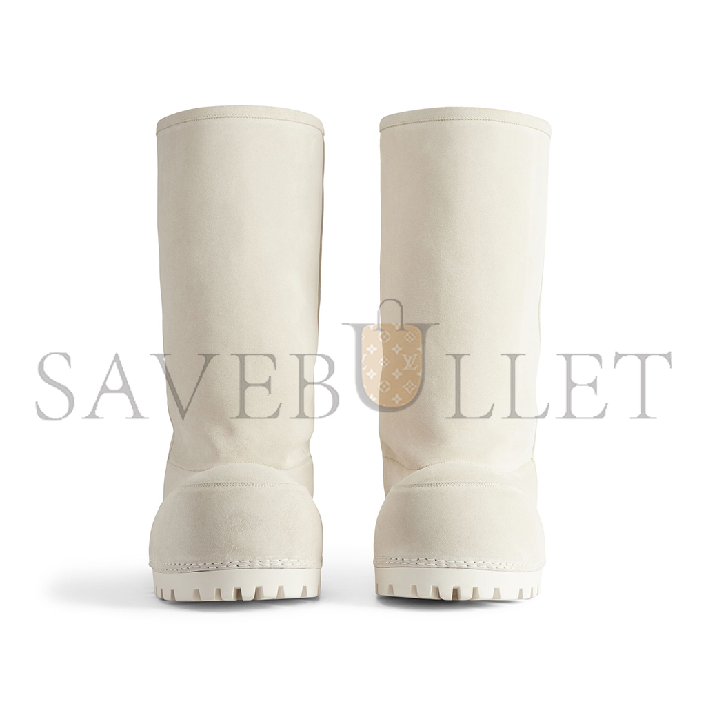 BALENCIAGA ALASKA FUR WHITE CALFSKIN AND SYNTHETIC TALL BOOTS 802177WBFC19000