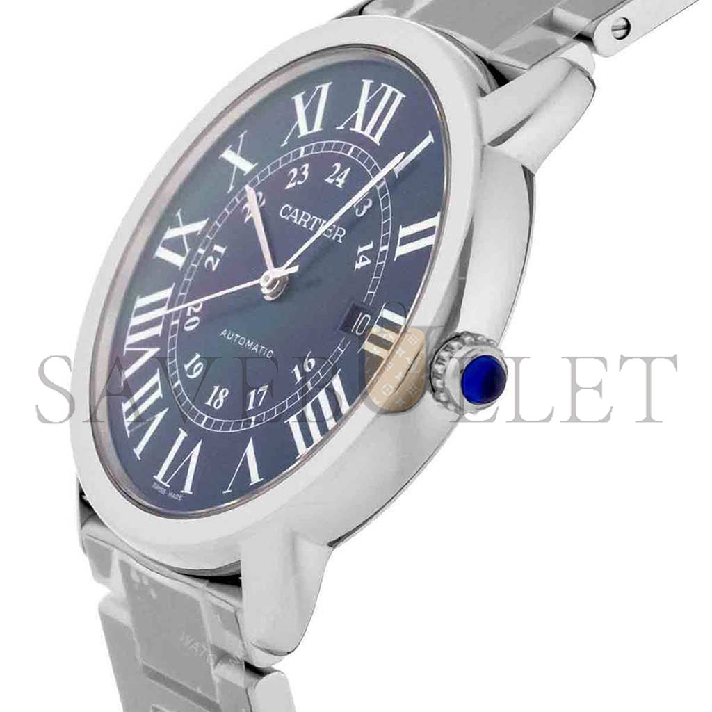 CARTIER RONDE SOLO 42MM BLUE DIAL AUTOMATIC MEN'S WATCH WSRN0023