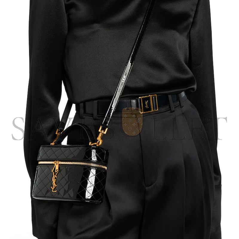 YSL GABY VANITY BAG IN PATENT LEATHER 7667310UFU71000 (18*11*6.5cm)