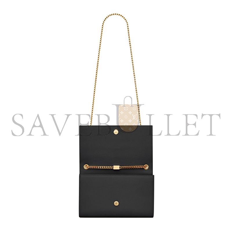 YSL KATE MEDIUM IN GRAIN DE POUDRE EMBOSSED LEATHER 364021BOW0J1000 (24*14.5*5.5cm)