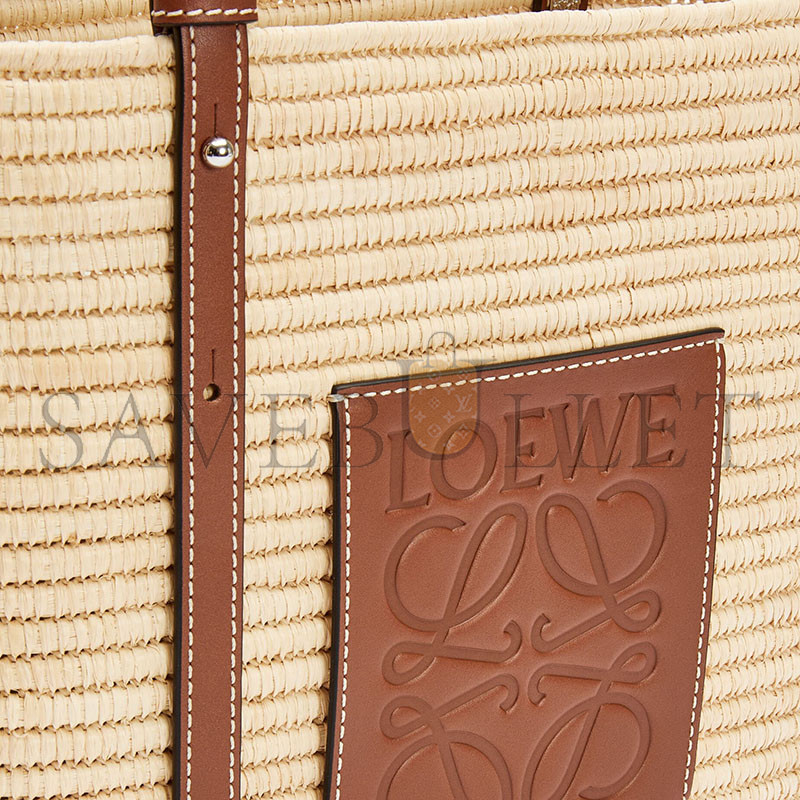 LOEWE QUARE BASKET TOTE BAG IN RAFFIA A223099X02-9943 (27*20*10cm)