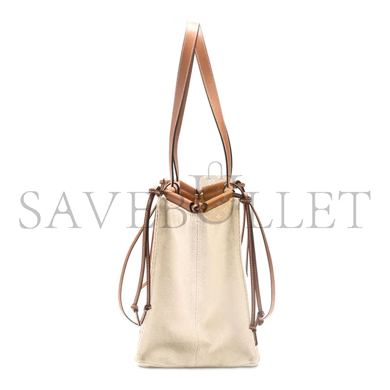 LOEWE CUSHION TOTE BAG IN CANVAS CALFSKIN 061920 (35*27*19cm)