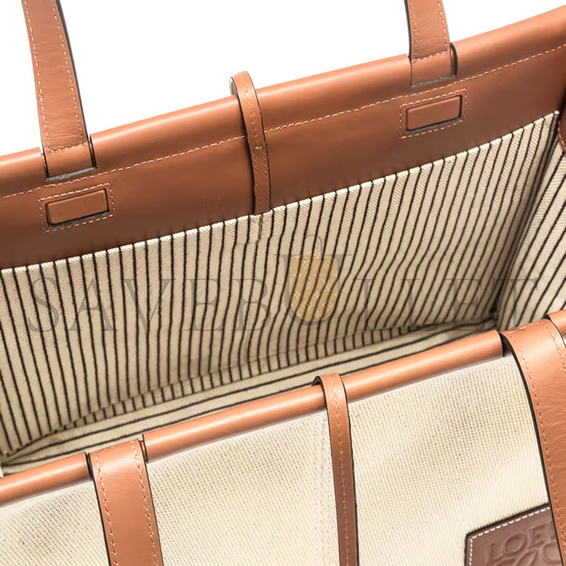LOEWE CUSHION TOTE BAG IN CANVAS CALFSKIN 061920 (35*27*19cm)
