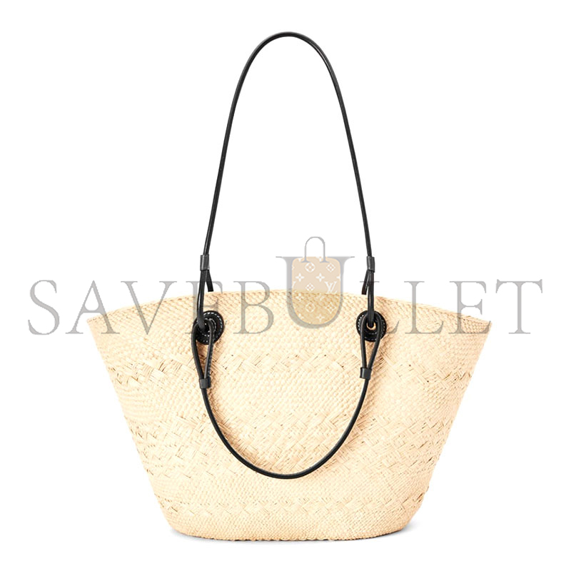 LOEWE MEDIUM ANAGRAM BASKET BAG IN IRACA PALM AND CALFSKIN A223T43X02 (46*24.5*16cm) LOEWE MEDIUM ANAGRAM BASKET BAG IN IRACA PALM AND CALFSKIN A223T43X02 (46*24.5*16cm)