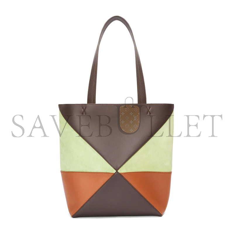 LOEWE MEDIUM PUZZLE FOLD TOTE IN CALFSKIN AND SUEDE A779G50X73 (25.5*31.5*14.5cm) LOEWE MEDIUM PUZZLE FOLD TOTE IN CALFSKIN AND SUEDE A779G50X73 (25.5*31.5*14.5cm)