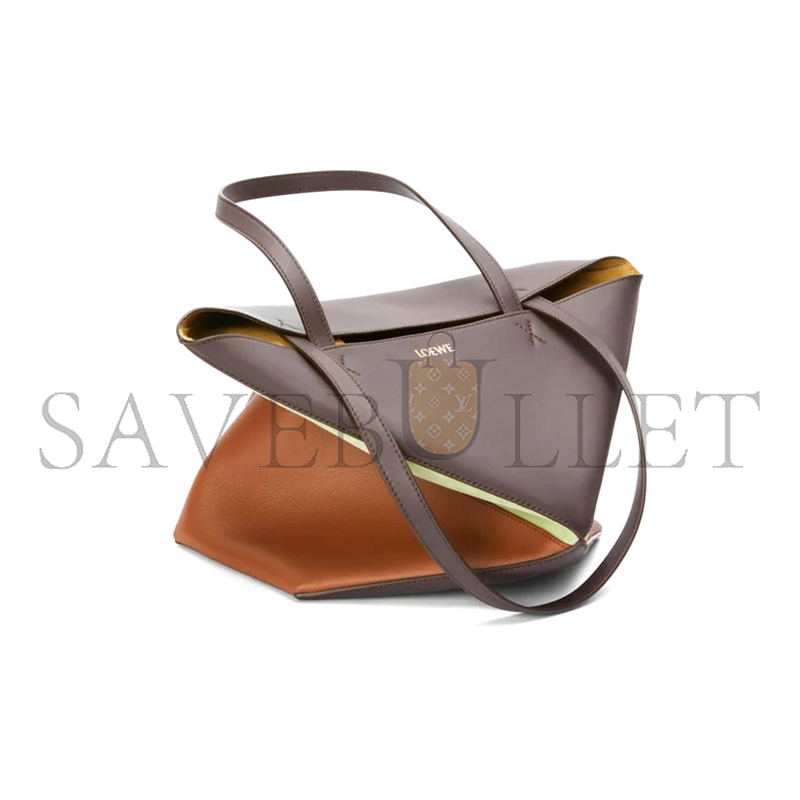 LOEWE MEDIUM PUZZLE FOLD TOTE IN CALFSKIN AND SUEDE A779G50X73 (25.5*31.5*14.5cm) LOEWE MEDIUM PUZZLE FOLD TOTE IN CALFSKIN AND SUEDE A779G50X73 (25.5*31.5*14.5cm)