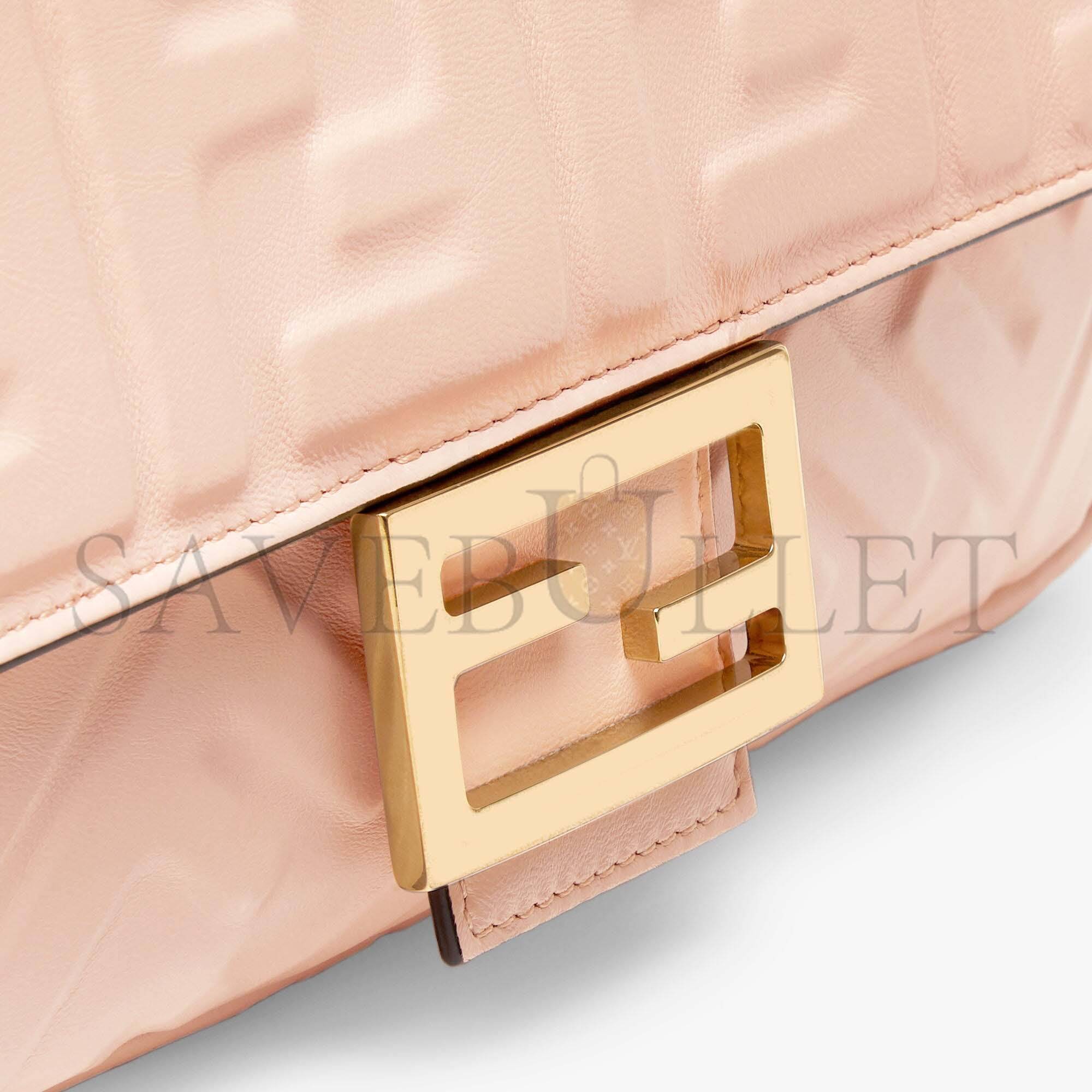 FENDI BAGUETTE - PALE PINK NAPPA LEATHER BAG 8BR600A72VF171M (27*15*6cm)