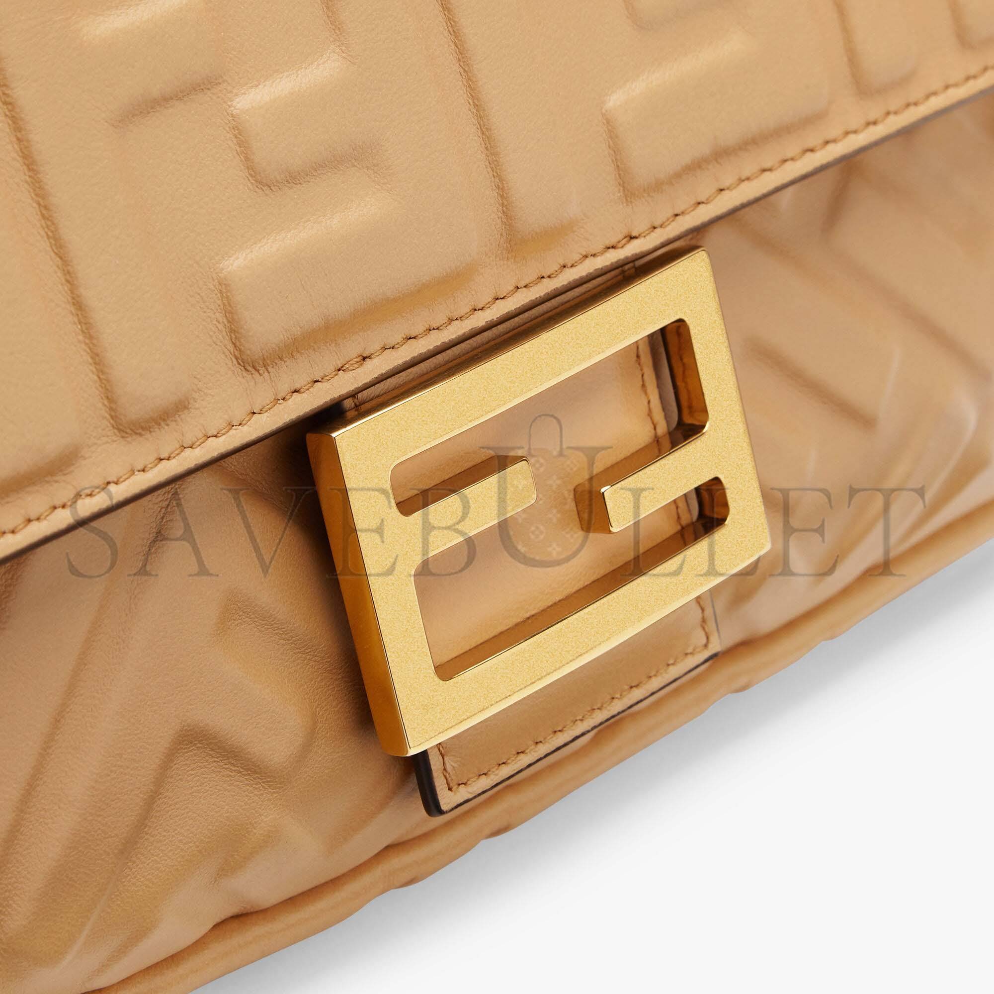 FENDI BAGUETTE - BEIGE LEATHER BAG 8BR600A72VF1BZ2 (27*15*6cm)