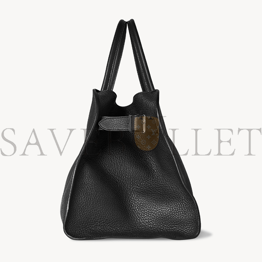 THE ROW SOFT MARGAUX 17 BAG IN LEATHER BLACK W1254L133BLPL (43*30*25cm)