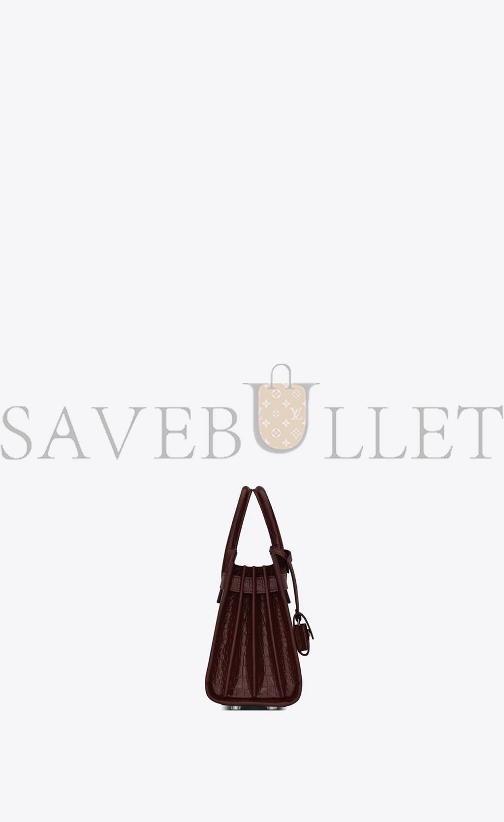 YSL SAC DE JOUR NANO IN EMBOSSED CROCODILE SHINY LEATHER 392035DND1N6475 (22*18*10.5cm)