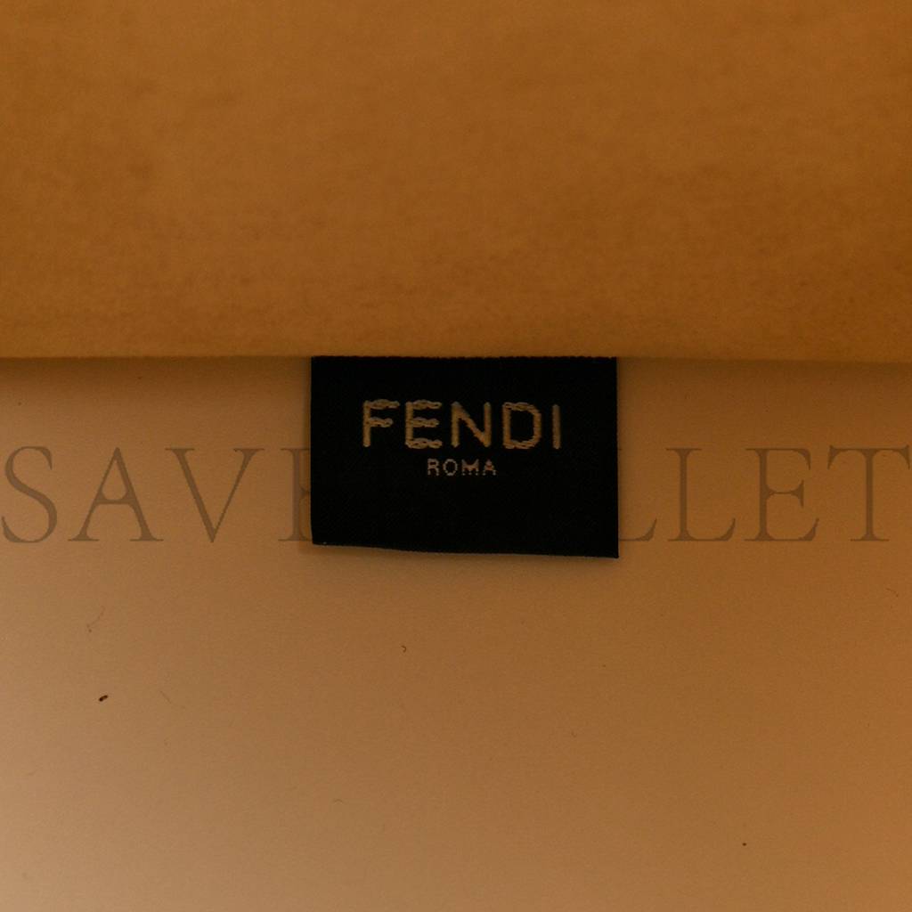 FENDI VITELLO KING PLEXIGLASS MEDIUM FENDI SUNSHINE SHOPPER TOTE WHITE ICE (36*30*15cm)